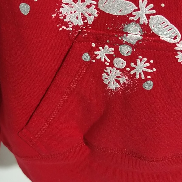 Girls Pullover Hoodie Red Size Small 6/6X - Picture 4 of 10
